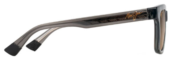 MJM113 MAUI JIM HANOHANO HS644-14 SHINY TRANS DARK GREY / HCL BRONZE