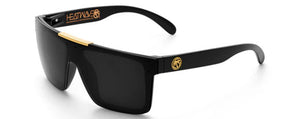 HW09 HEAT WAVE QUATRO E_QTR_STOCKBG_01P BLACK / BLACK WITH GOLD BAR POLARIZED