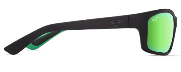 MJM170 MAUI JIM KANAIO COAST GM766-02 MATTE BLACK / GREEN