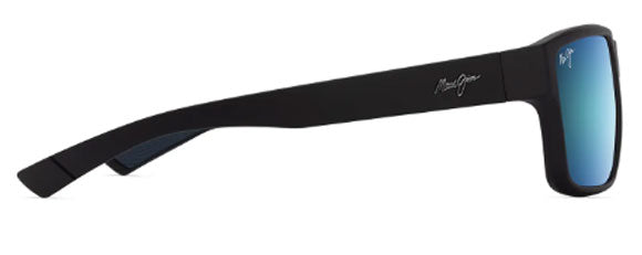 MJM200 MAUI JIM UILA ASIAN FIT B662-02 MATTE BLACK / BLUE HAWAII