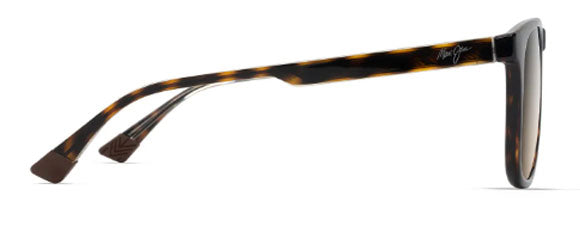 MJM138 MAUI JIM KUPAA HS641-10 55 SHINY DARK HAVANA WITH TRANSPARENT YELLOW  / HCL BRONZE