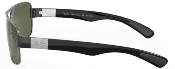 Z55 RAY-BAN RB3522 004/9A 61 GUNMETAL / G-15 GREEN POLARIZED
