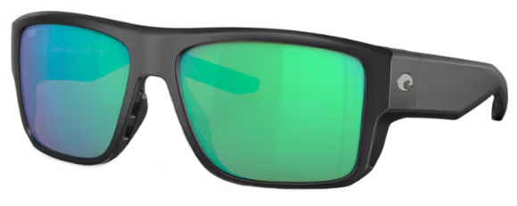 CT107 COSTA TAXMAN 06S9116 911602 59 MATTE BLACK / GREEN MIRRORED POLARIZED