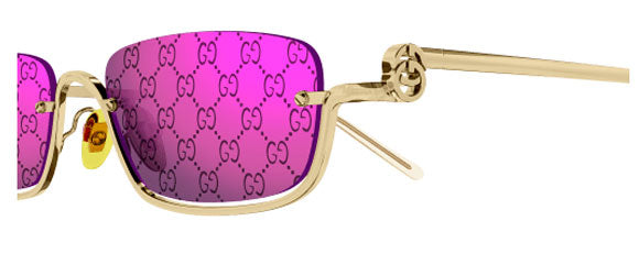 G225 GUCCI GG1278S-005 55 GOLD / VIOLET