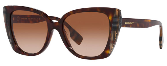 BB031 BURBERRY MERYL BE4393 405313 54 DARK HAVANA  / BROWN GRADIENT
