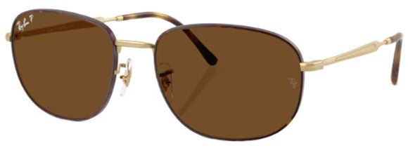RB618 RAY-BAN RB3754 927557 60 MATTE HAVANA ON MATTE ARISTA GOLD / BROWN POLARIZED
