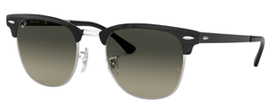 C98  RAY-BAN CLUBMASTER METAL RB3716 900471 51 BLACK ON SILVER / LIGHT GRAY GRADIENT DARK GRAY