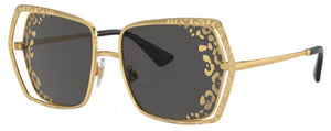 DG37 DOLCE & GABBANA DG2306 02/GT 55 GOLD  / DARK GREY TAMPO SIDE LEOPARD G