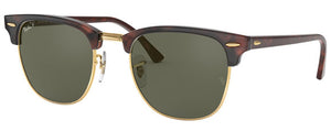 E61 RAY-BAN CLUBMASTER RB3016 990/58 51 RED HAVANA  / GREEN POLARIZED