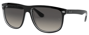 Z183 RAY-BAN BOYFRIEND RB4147 603971 60 BLACK ON TRANSPARENT  LIGHT GRAY GRADIENT DARK GRAY