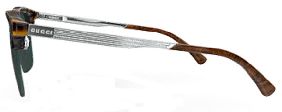 G199 GUCCI GG1226S-003 53 HAVANA SILVER / GREEN