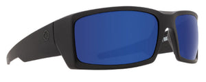 SY075 SPY GENERAL 6700000000090 SOFT MATTE BLACK / HAPPY DARK GRAY GREEN WITH DARK BLUE SPECTRA MIRRORED POLARIZED