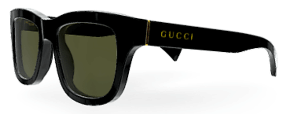 G195 GUCCI GG1135S 001 51 BLACK - BLACK - GREEN POLARIZED