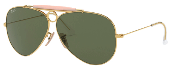 RB300 RAY-BAN SHOOTER RB3138 001 58 ARISTA  /  G-15 GREEN