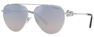 T140 TIFFANY TF3092 6175V6 59 SILVER / CLEAR GRADIENT BLUE MIRRORED SILVER