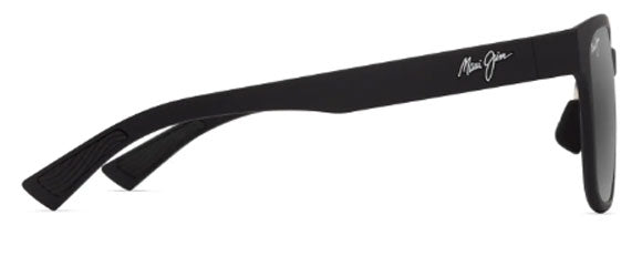 MJM176 MAUI JIM PAULELE ASIAN FIT 660-02 MATTE BLACK / NEUTRAL GREY