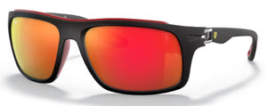 RB505 RAY-BAN RB4364M F6026Q 61 BLACK / RED MIRRORED