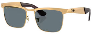 RB628 RAY-BAN WAYFARER DELUXE RB3875 92763R 53 SANDBLASTED LEGEND GOLD / DARK BLUE POLAARIZED