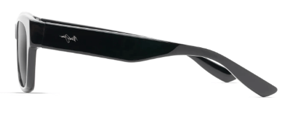 MJM071 MAUI JIM VALLEY ISLE 780-02 54 BLACK GLOSS   / NEUTRAL GREY