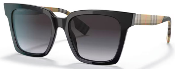 BB039 BURBERRY MAPLE BE4335 39298G 53 BLACK / GREY GRADIENT