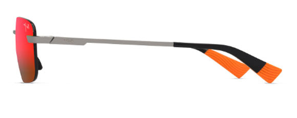 MJM146 MAUI JIM LANAKILA RM624-17 59 SHINY LIGHT RUTHENIUM / HAWAII LAVA