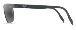 MJM190 MAUI JIM ANEMONE 606-02  SATIN BLACK / NEUTRAL GREY