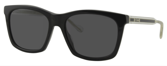 G143 GUCCI GG0558S 001 56 BLACK / CRYSTAL GREY