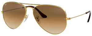 Z119 RAY-BAN AVIATOR LARGE METAL RB3025 001/51 55 ARISTA  CLEAR GRADIENT BROWN