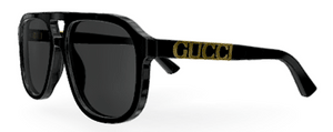 G174 GUCCI GG1188S 001 58 BLACK - BLACK - GREY POLARIZED