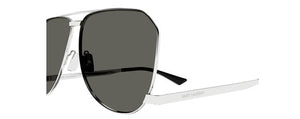 SL61 YSL SAINT LAURENT SL 690 DUST-002 61 SILVER  /  GRAY