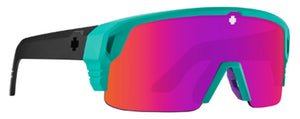 SY031 SPY MONOLITH 5050 6700000000158 142 MATTE TEAL  HAPPY GRAY GREEN WITH PINK SPECTRA MIRRORED