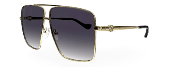 G188 GUCCI GG1087S 001 63 GOLD - GOLD  - GREY