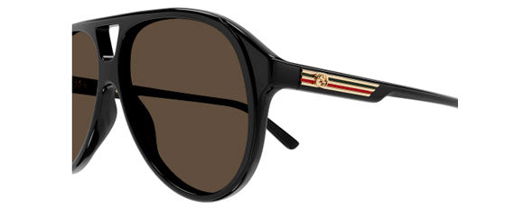 G211 GUCCI GG1286S-001 59 BLACK  / BROWN