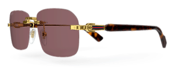G184 GUCCI GG1221S-002 56 GOLD / HAVANA - BROWN