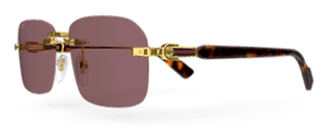 G184 GUCCI GG1221S-002 56 GOLD / HAVANA - BROWN