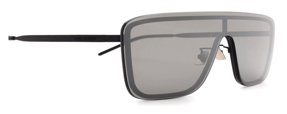 SL31 SAINT LAURENT SL 364 MASK 003 99 BLACK - BLACK - SILVER