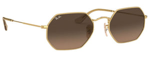 E21 RAY-BAN OCTAGONAL RB3556N 912443 53 ARISTA / BROWN GRADIENT GRAY