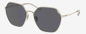 C117 COACH C7998 HC7132 900581 56 SHINY LIGHT GOLD / GREY POLARIZED