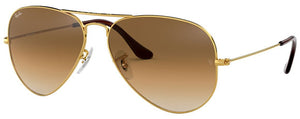 Z139 RAY-BAN AVIATOR LARGE METAL RB3025 001/51 62 ARISTA  CLEAR GRADIENT BROWN