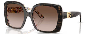 DG76 DOLCE & GABBANA DG4475 321713 56 HAVANA ON WHITE BARROW / BROWN GRADIENT