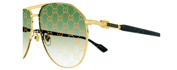 G209 GUCCI GG1220S-004 59 GOLD  / GREEN