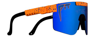 PIT059 PIT VIPER THE ORIGINALS SINGLE WIDES CRUSH 58 BLACK WITH ORANGE / BLUE REVO POLARIZED