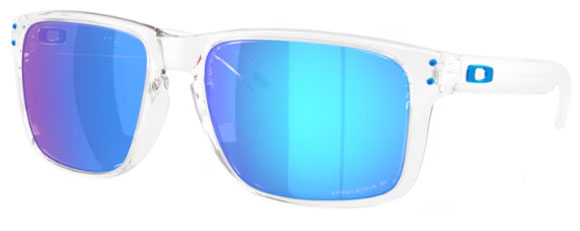 OK282 OAKLEY HOLBROOK XXL OO9487 948707 61 POLISHED CLEAR / PRIZM SAPPHIRE POLARIZED