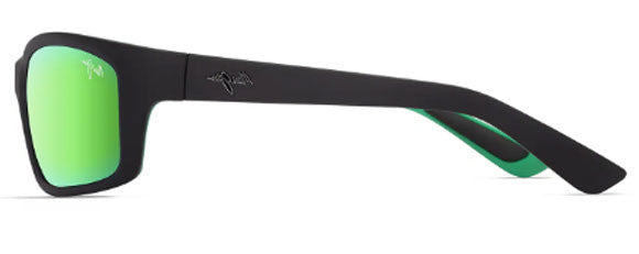 MJM170 MAUI JIM KANAIO COAST GM766-02 MATTE BLACK / GREEN