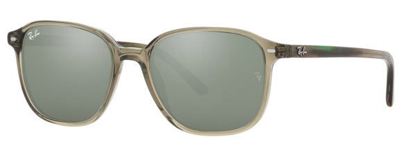 RB162 RAY-BAN LEONARD RB2193 66355C 53 TRANSPARENT GREEN  GRAY MIRRORED