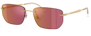 RB699 RAY-BAN RB3768 001/D0 56 ARISTA GOLD / DARK VIOLET MIRROR RED