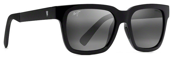 MJ398 MAUI JIM MANGOOSE 540-02 GLOSS BLACK / NEUTRAL GREY POLARIZED