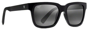 MJ398 MAUI JIM MANGOOSE 540-02 GLOSS BLACK / NEUTRAL GREY POLARIZED