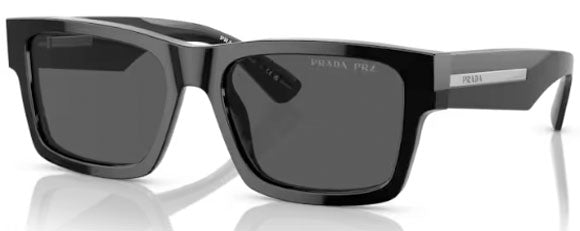 PR181 PRADA PR 25ZS 1AB08G 53 BLACK / BLACK POLARIZED