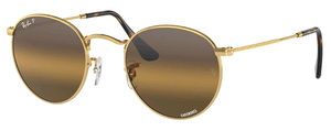 RB306 RAY-BAN ROUND METAL  RB3447 001/G5 53 GOLD CLEAR   BROWN GRADIENT MIRRORED POLARIZED